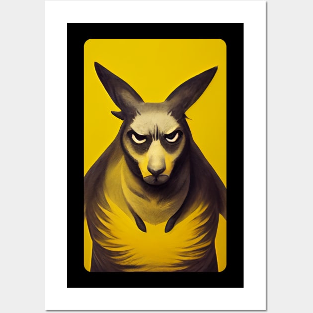 Angry kangaroo Wall Art by Pikantz